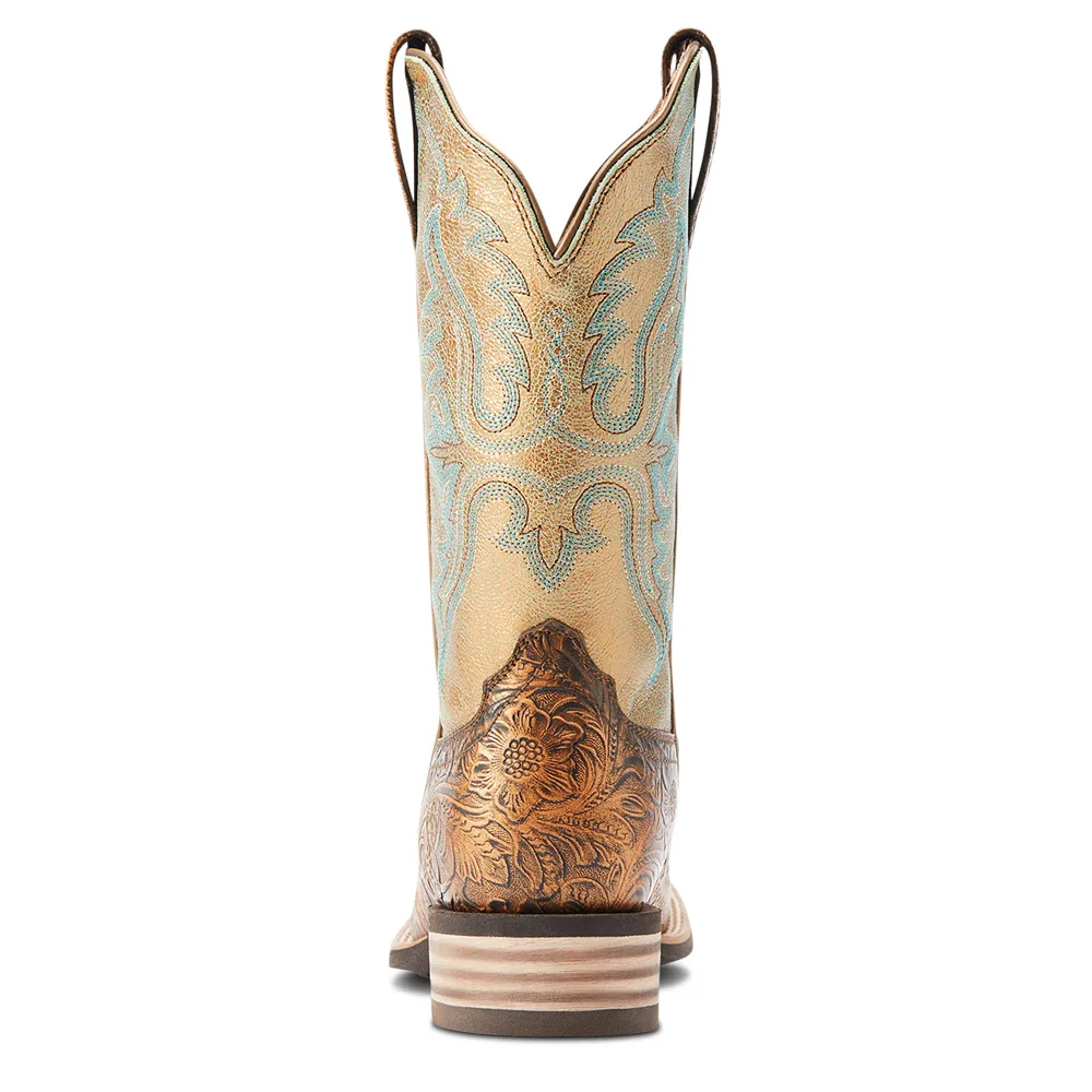 10044442 Ariat Women's Olena Western Boot - Bronze Age/Green Mile