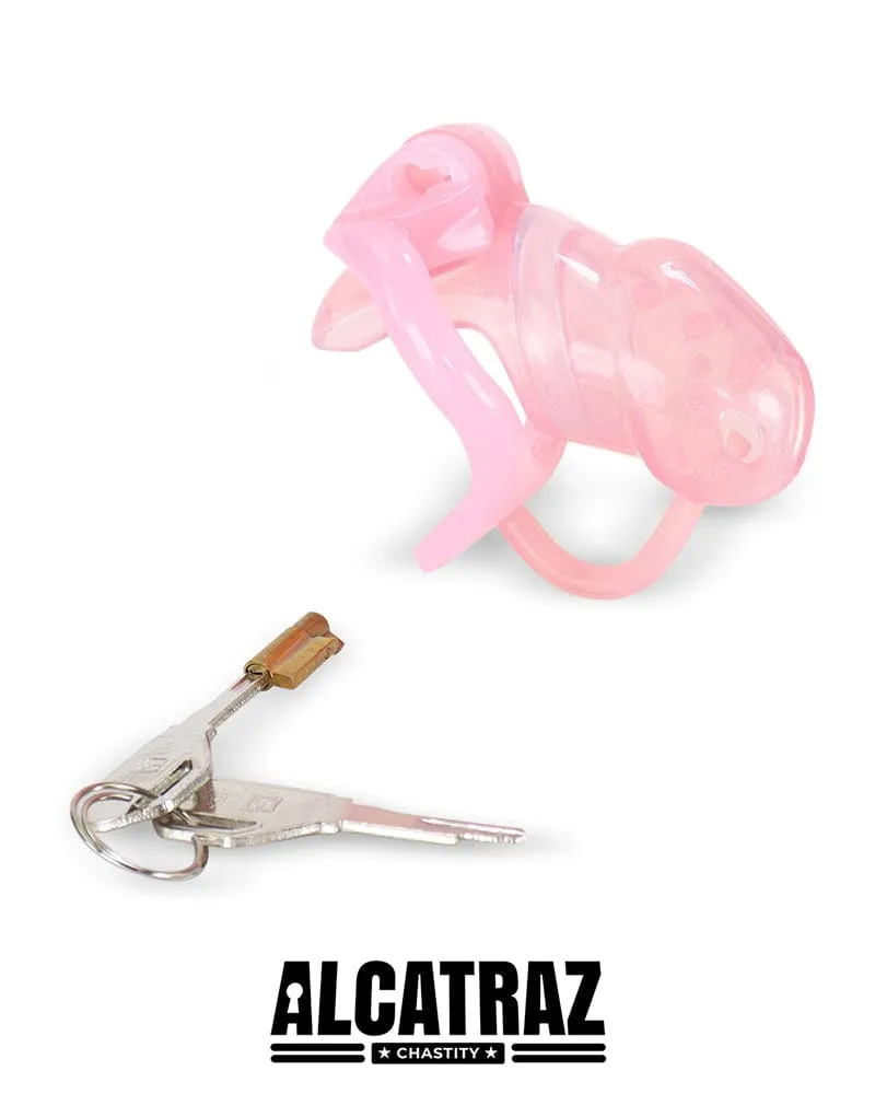 1397AR      Spiked Little Sissy Cock Blocker Silicone Locking Male Chastity with Ball Divider - MEGA Deal