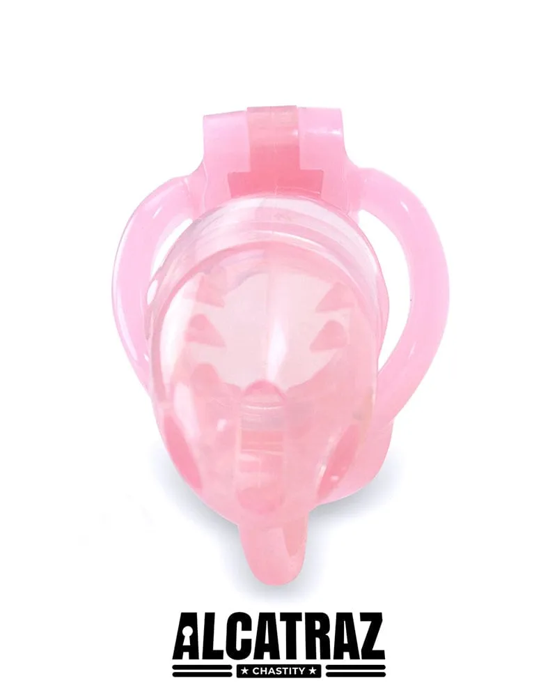 1397AR      Spiked Little Sissy Cock Blocker Silicone Locking Male Chastity with Ball Divider - MEGA Deal