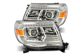 2005-11 Toyota Tacoma AlphaRex Luxx Series LED Projector Headlights - Chrome