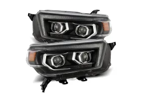 2010-13 Toyota 4Runner AlphaRex LUXX Series LED Projector Headlights, Black