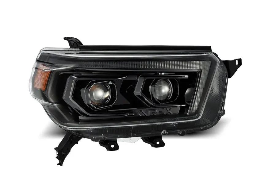 2010-13 Toyota 4Runner AlphaRex Pro Series Halogen Projector Head Lights, Alpha Black