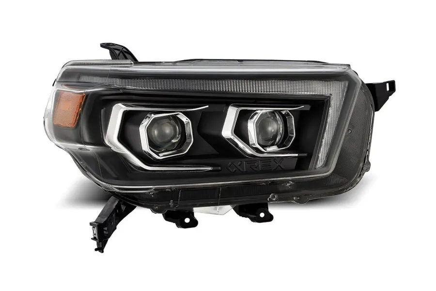 2010-13 Toyota 4Runner AlphaRex Pro Series Halogen Projector Head Lights, Black