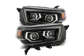 2010-13 Toyota 4Runner AlphaRex Pro Series Halogen Projector Head Lights, Black