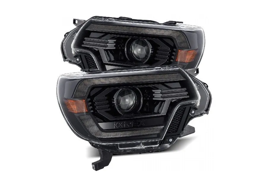 2012-15 Toyota Tacoma AlphaRex Luxx Series LED Projector Headlights - Alpha Black