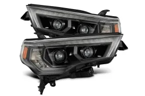 2014-10 Toyota 4Runner AlphaRex MK II Pro Series Halogen Projector Head Lights, Alpha Black