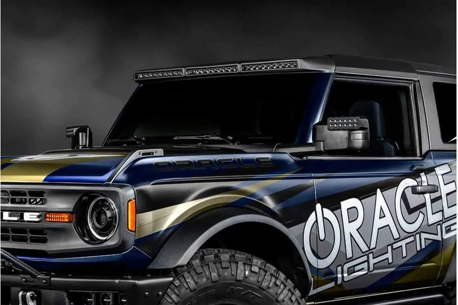 2021  Ford Bronco Oracle  Integrated Windshield Roof LED Light Bar System, Carbonized Grey