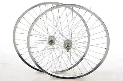 24"X1.75" Chrome Wheel Set For Junior Bikes Multispeed Hub Suit 5-6 Speed F-W NOS