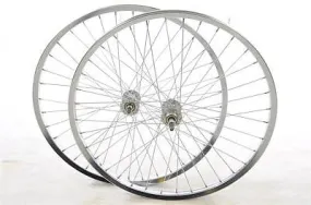 24"X1.75" Chrome Wheel Set For Junior Bikes Multispeed Hub Suit 5-6 Speed F-W NOS