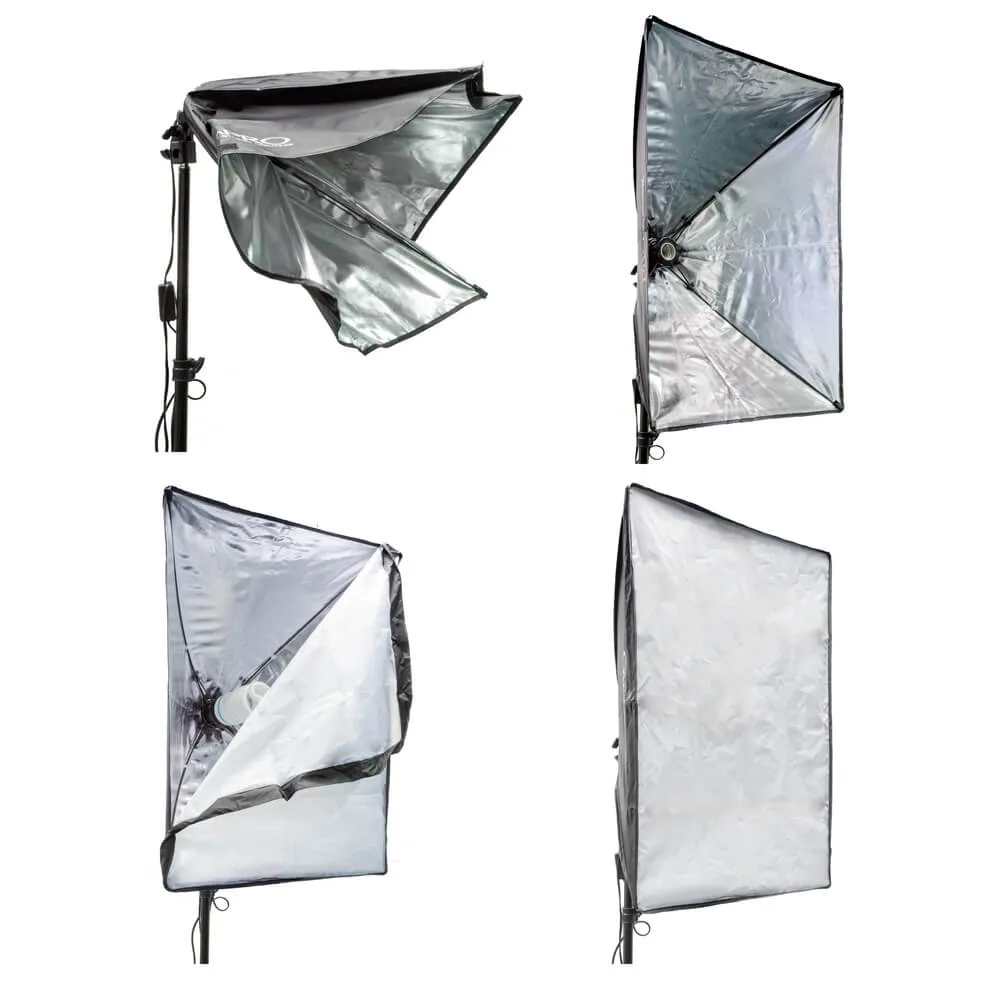 3x85W EzyLite Triple Head Continuous Boom Stand Lighting Kit