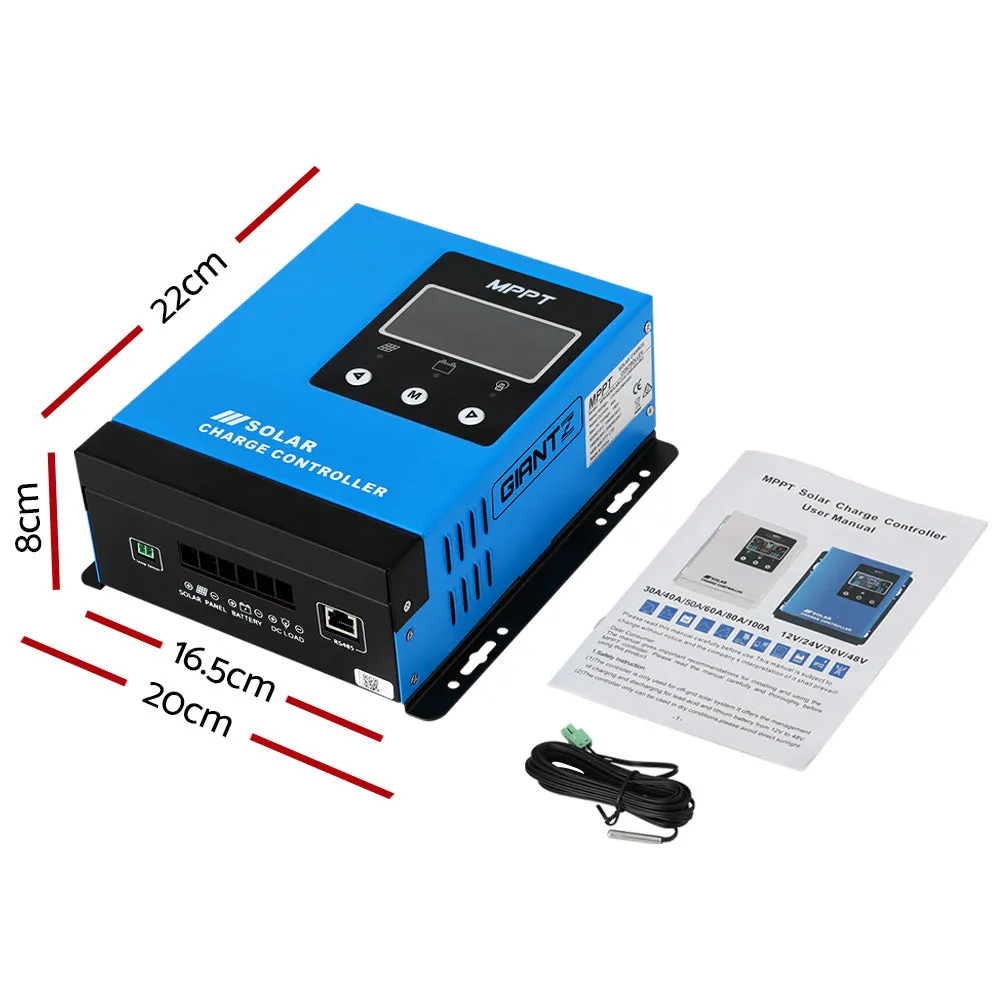 40A MPPT Solar Charge Controller, LCD, Auto Voltage - Giantz