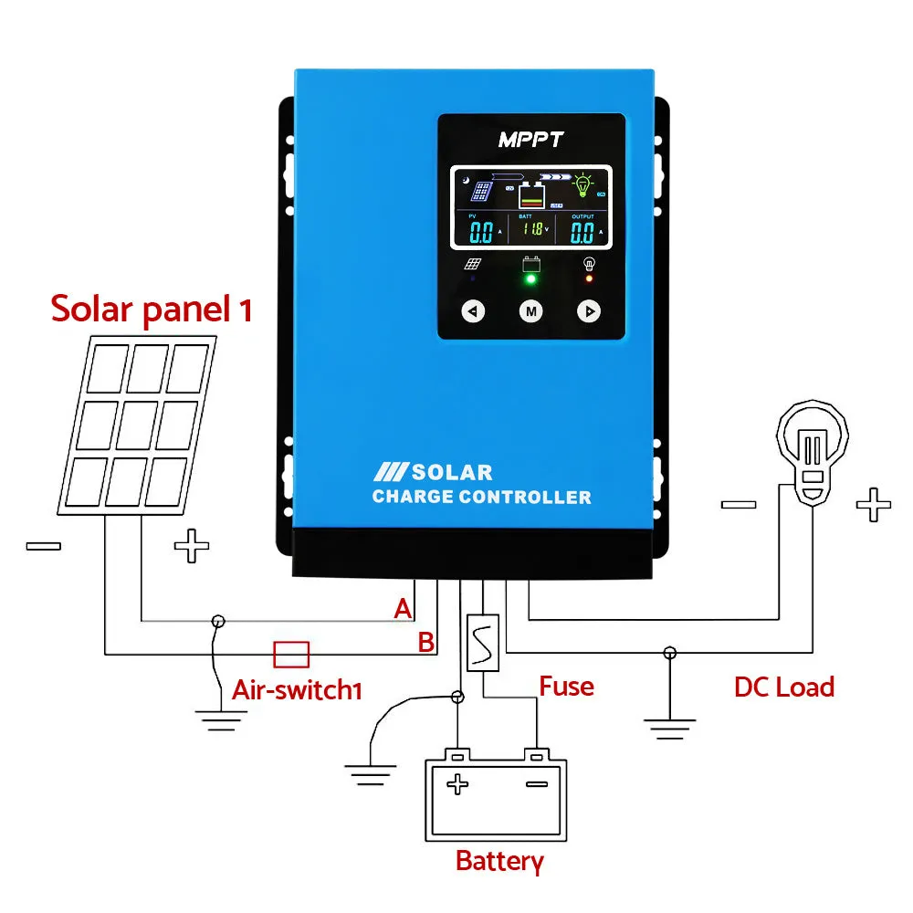 40A MPPT Solar Charge Controller, LCD, Auto Voltage - Giantz