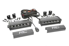 6 Inch Black Series LED Light Bar | Single Row | Pair PN# 70706BL