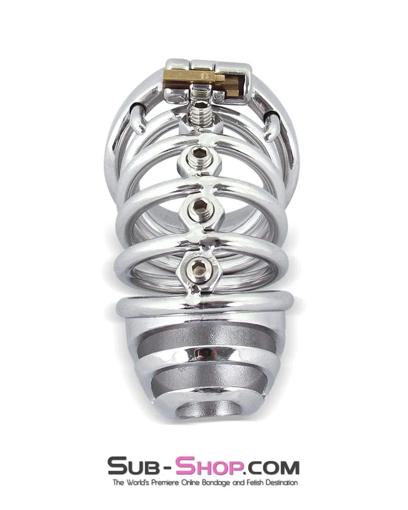 6791M      Totally Screwed Chastity Cock Punishment Cage with Adjustable Spikes