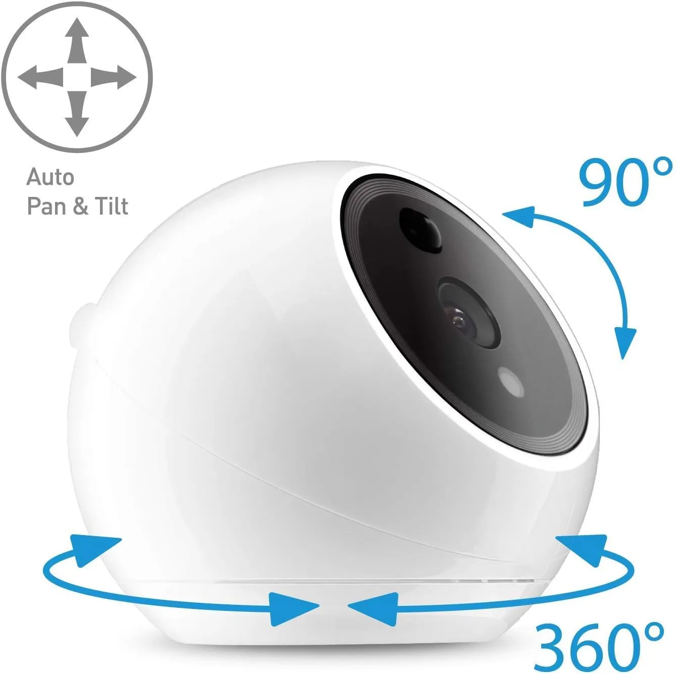 Amaryllo ACR1501R12WHay Apollo Biometric 360° Auto Tracking PTZ Wi-Fi Security Camera, White-JE