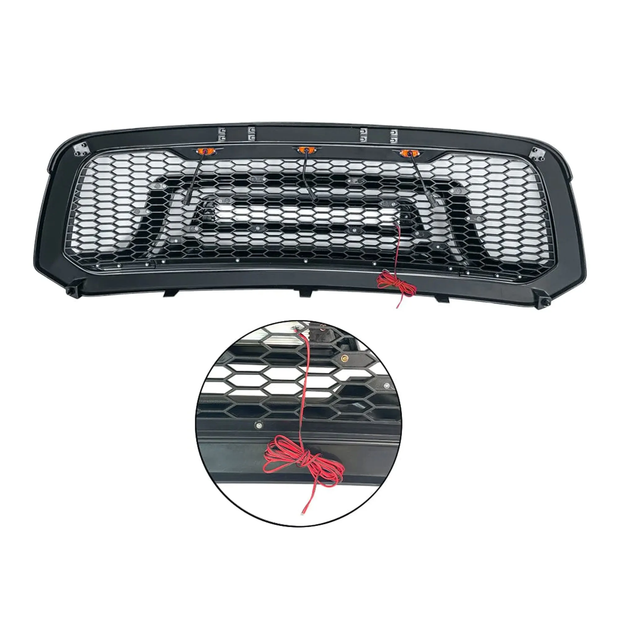 AMERICAN MODIFIED Armor Grille with Off Road Lights for 2013-2018 Dodge Ram 1500