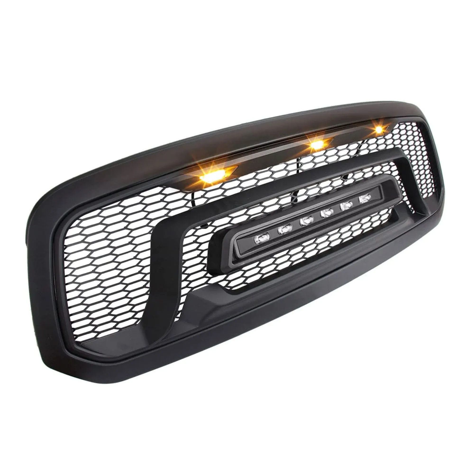 AMERICAN MODIFIED Armor Grille with Off Road Lights for 2013-2018 Dodge Ram 1500