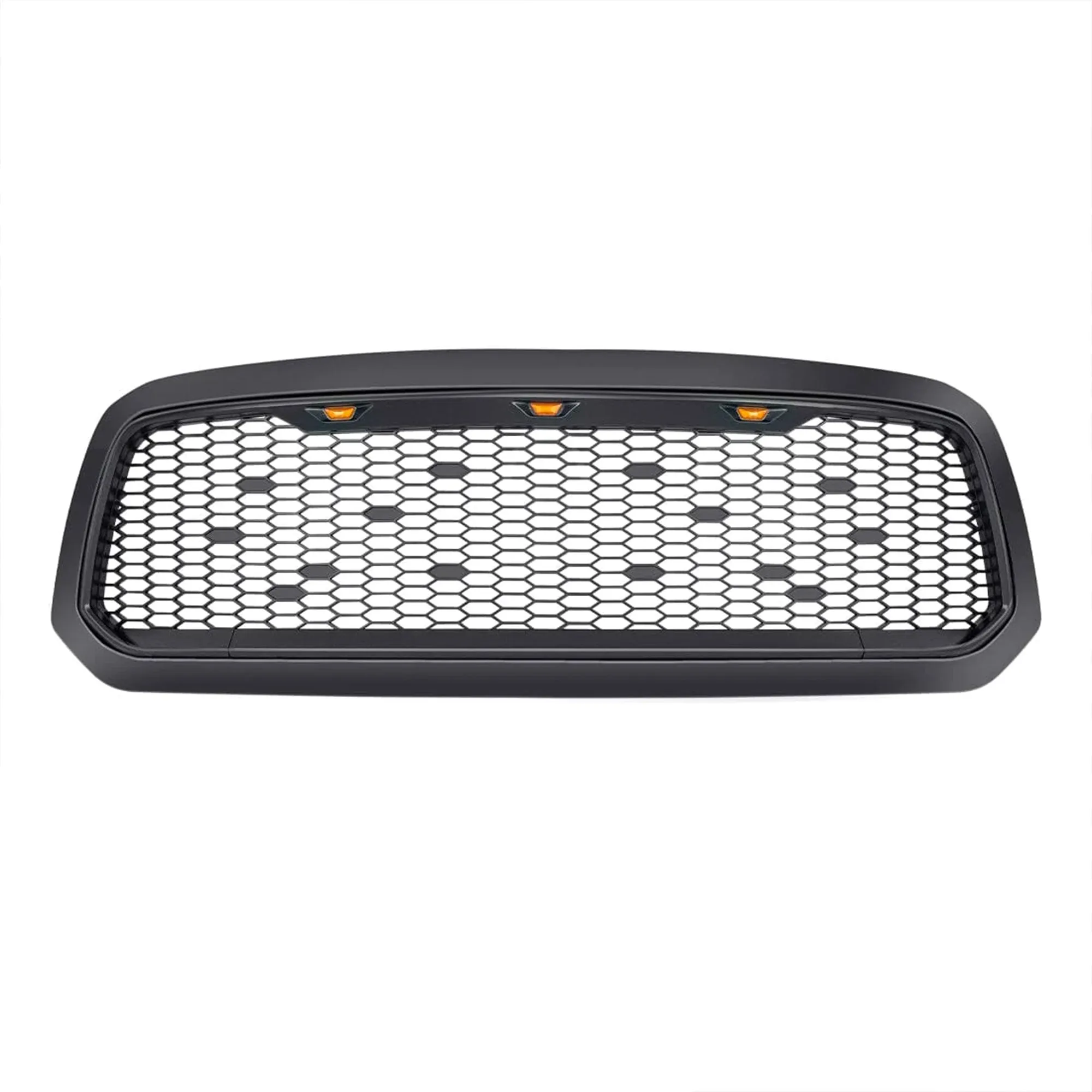 AMERICAN MODIFIED Mesh Grille with Amber Lights for 2013-2018 Dodge Ram 1500