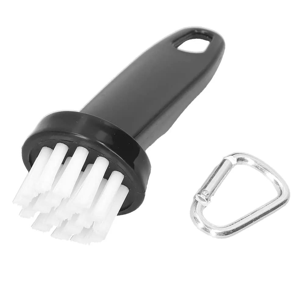 ANXIAONIUAT Golf Club Brush Nylon Golf Club Cleaner Brush Round Head Putting Pole Cleaning Brush with Carabiner for Easy Hanging on Golf Bag