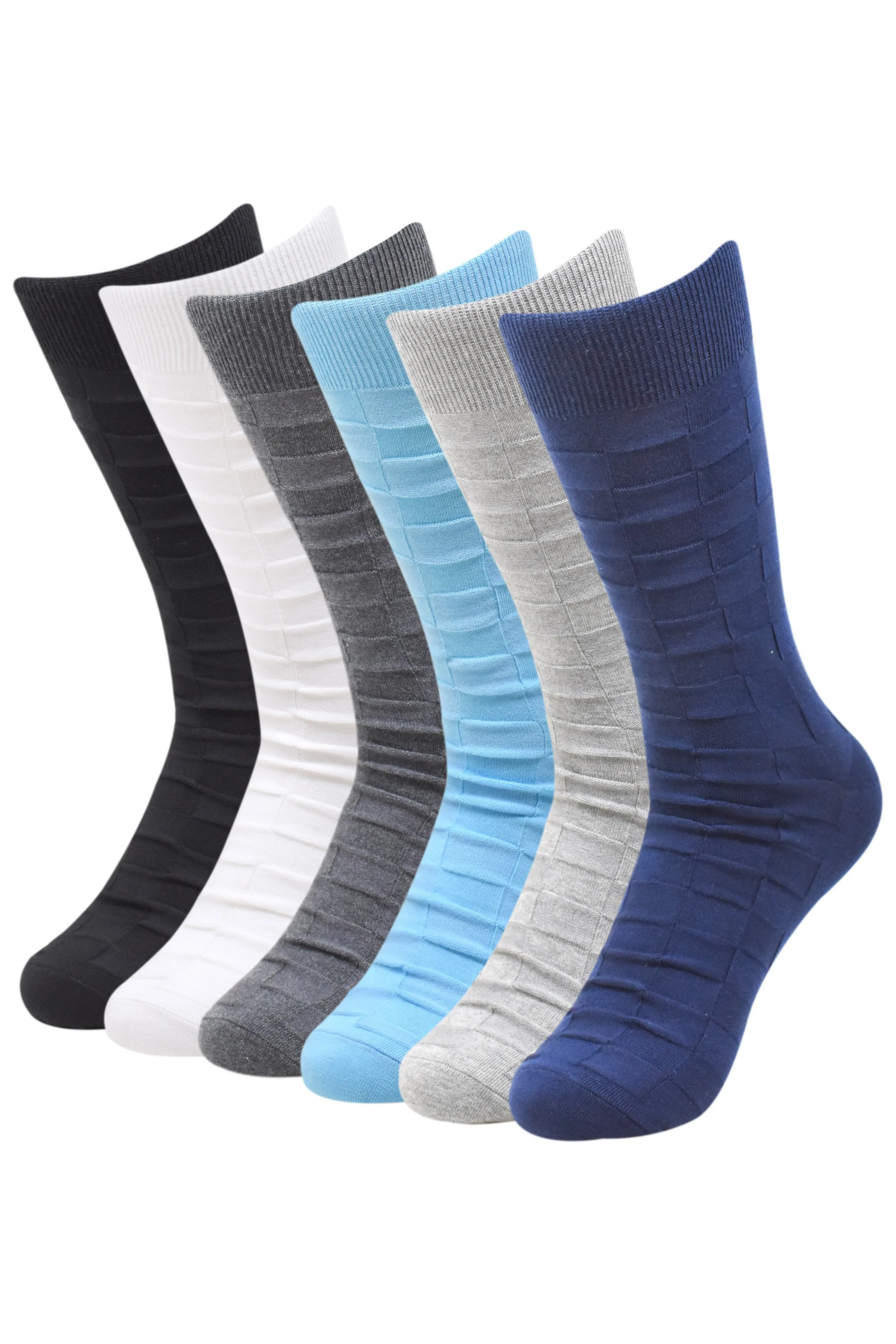 Balenzia Men's Cotton Crew Socks-(Pack of 6 Pairs/1U)