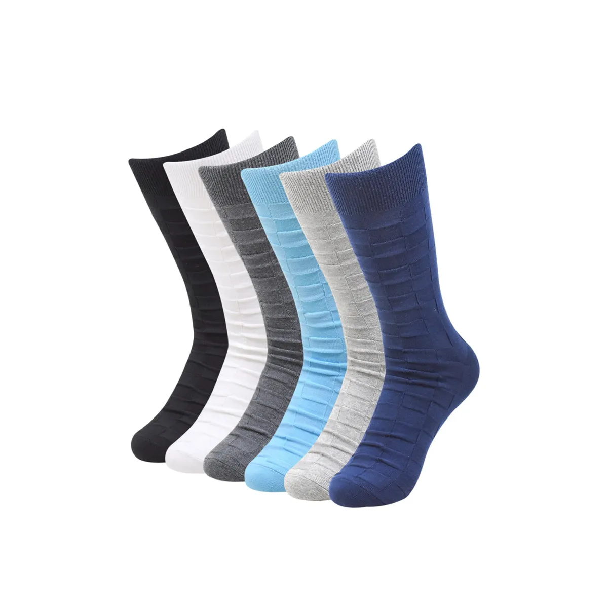 Balenzia Men's Cotton Crew Socks-(Pack of 6 Pairs/1U)