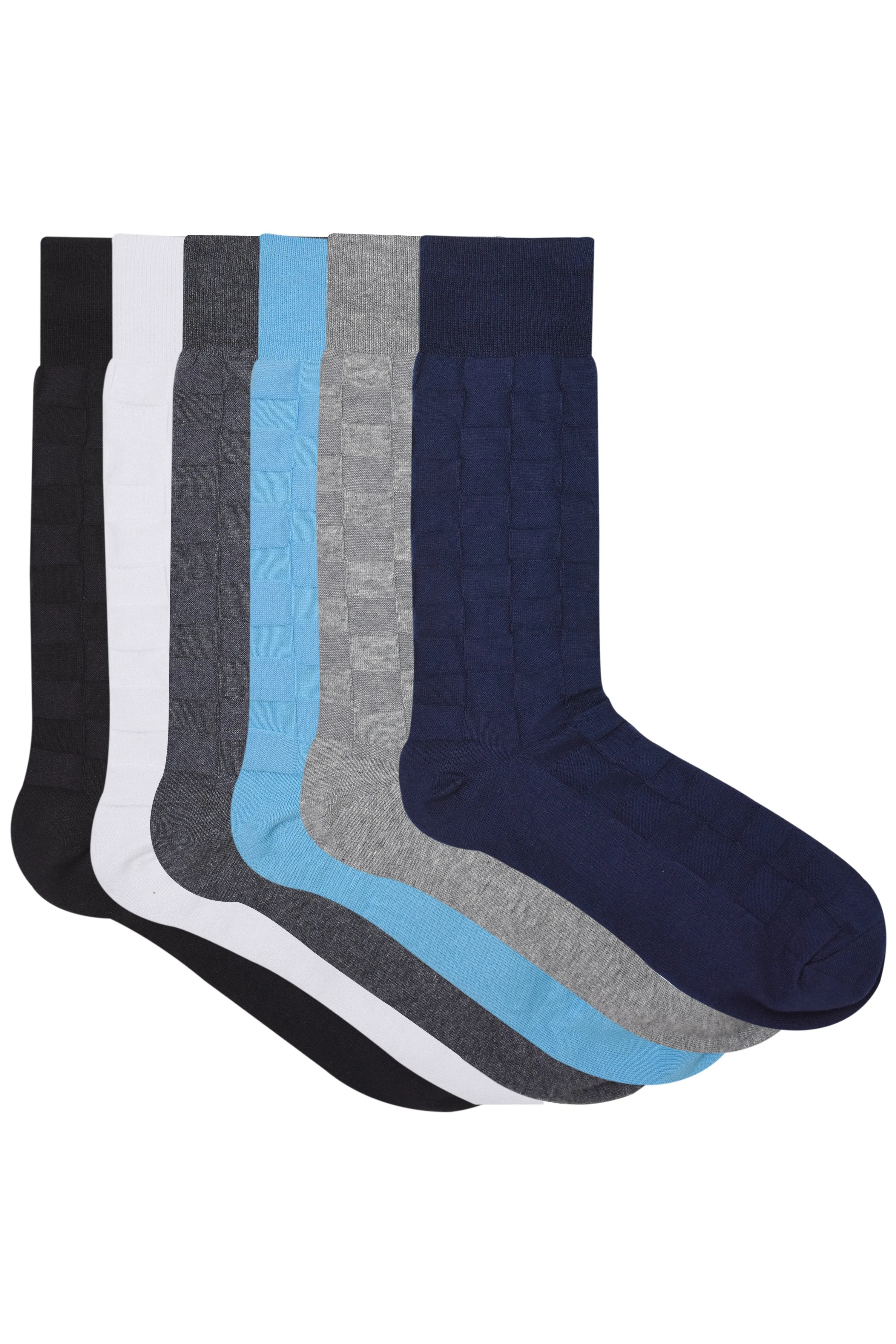 Balenzia Men's Cotton Crew Socks-(Pack of 6 Pairs/1U)