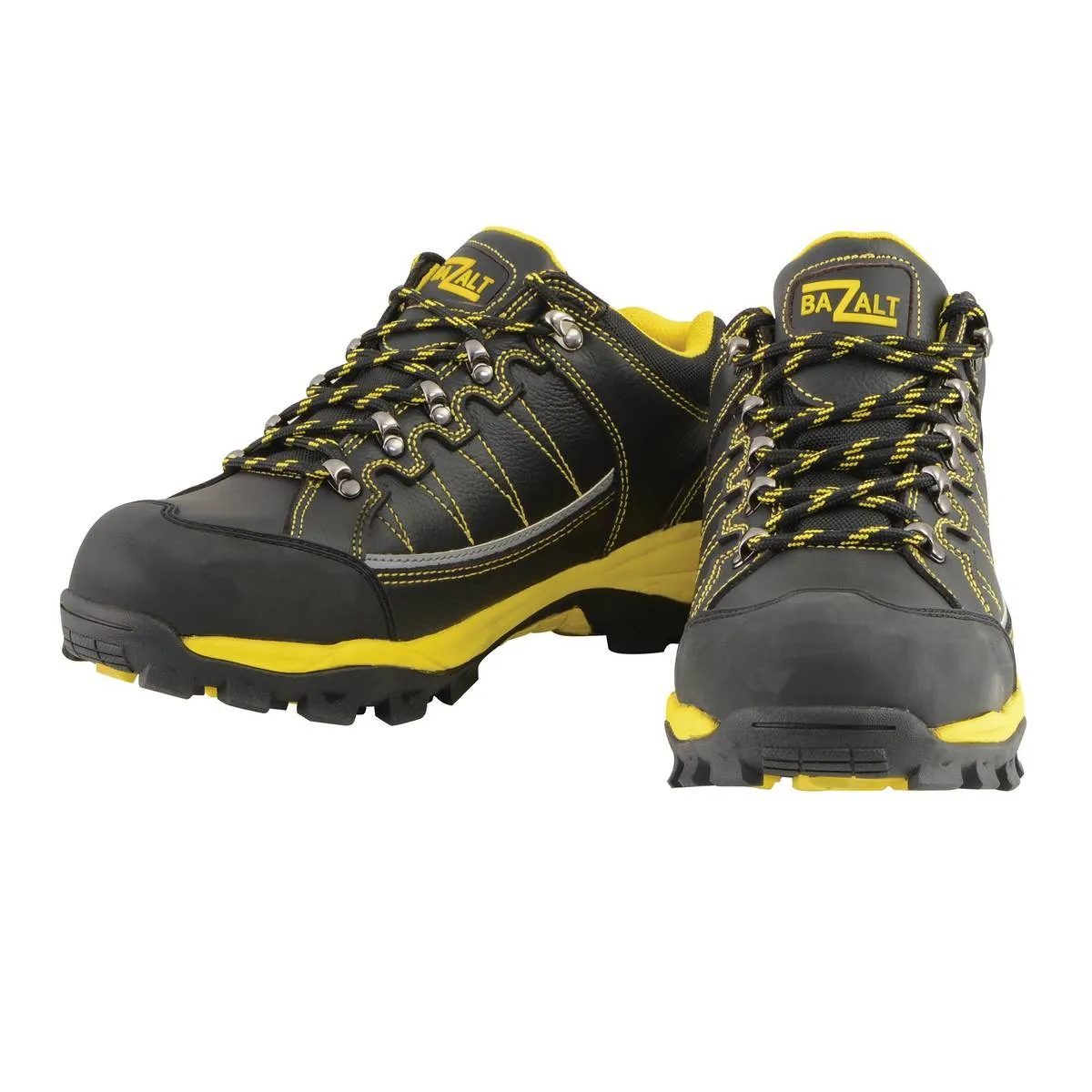 Bazalt MBM9120 Men's Black and Yellow Water and Frost Proof Leather Outdoor Lace-Up Shoes