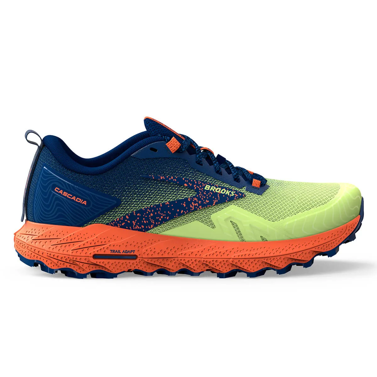 Brooks Cascadia 17 Mens | Sharp Green/navy/firecracker