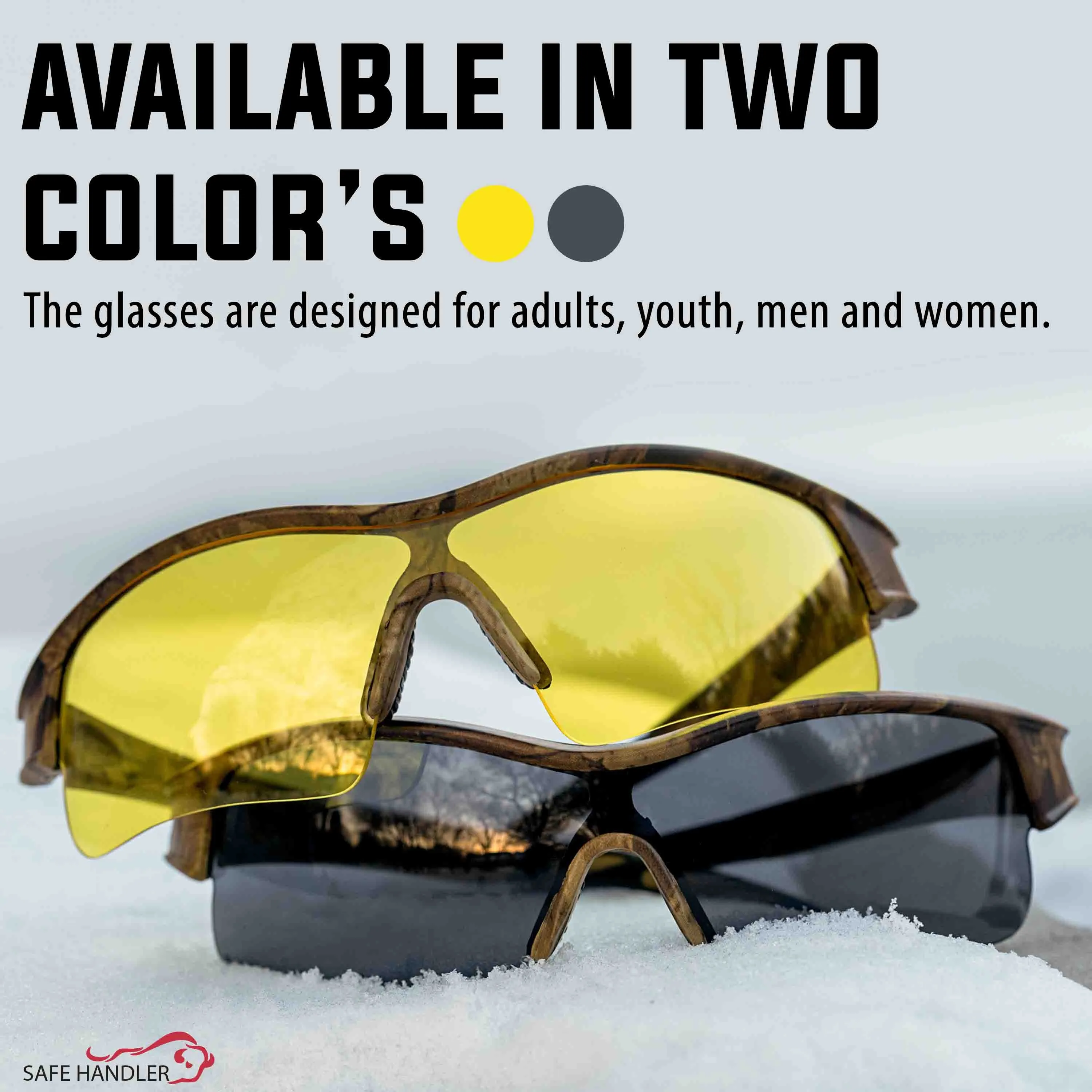 Camo Jax Safety Glasses, Anti-Scratch, Wind-Resistant, Anti-Slip