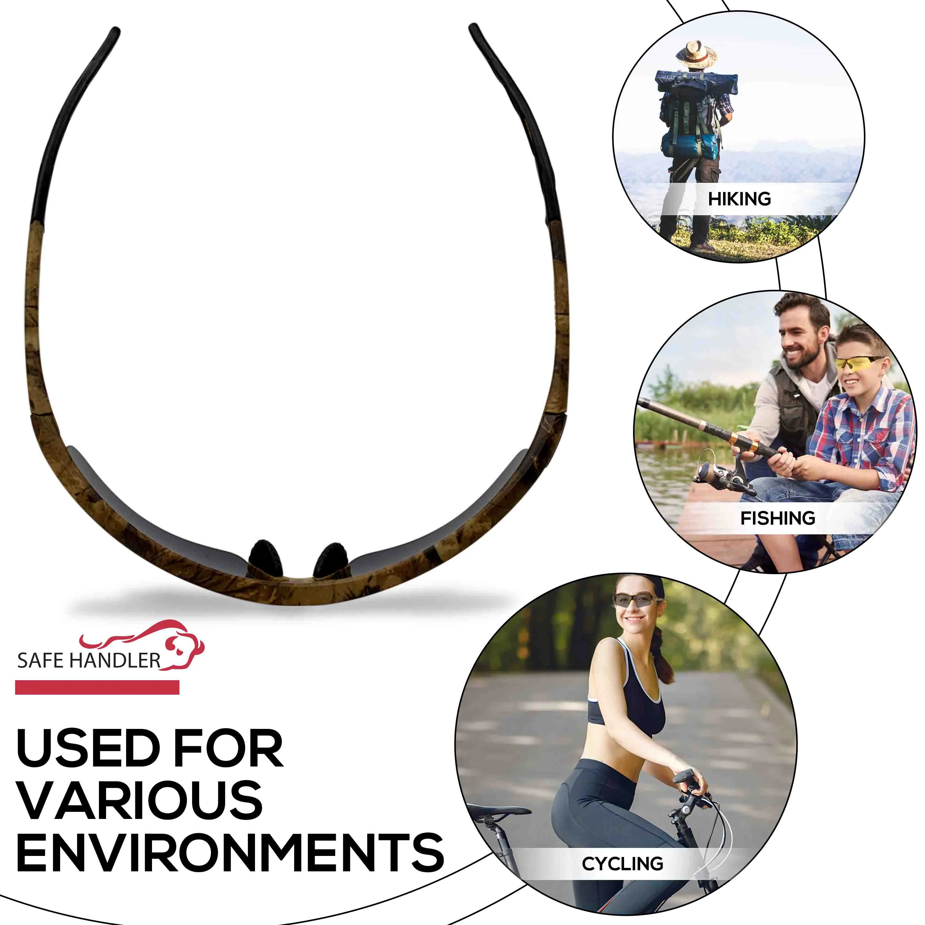 Camo Jax Safety Glasses, Anti-Scratch, Wind-Resistant, Anti-Slip