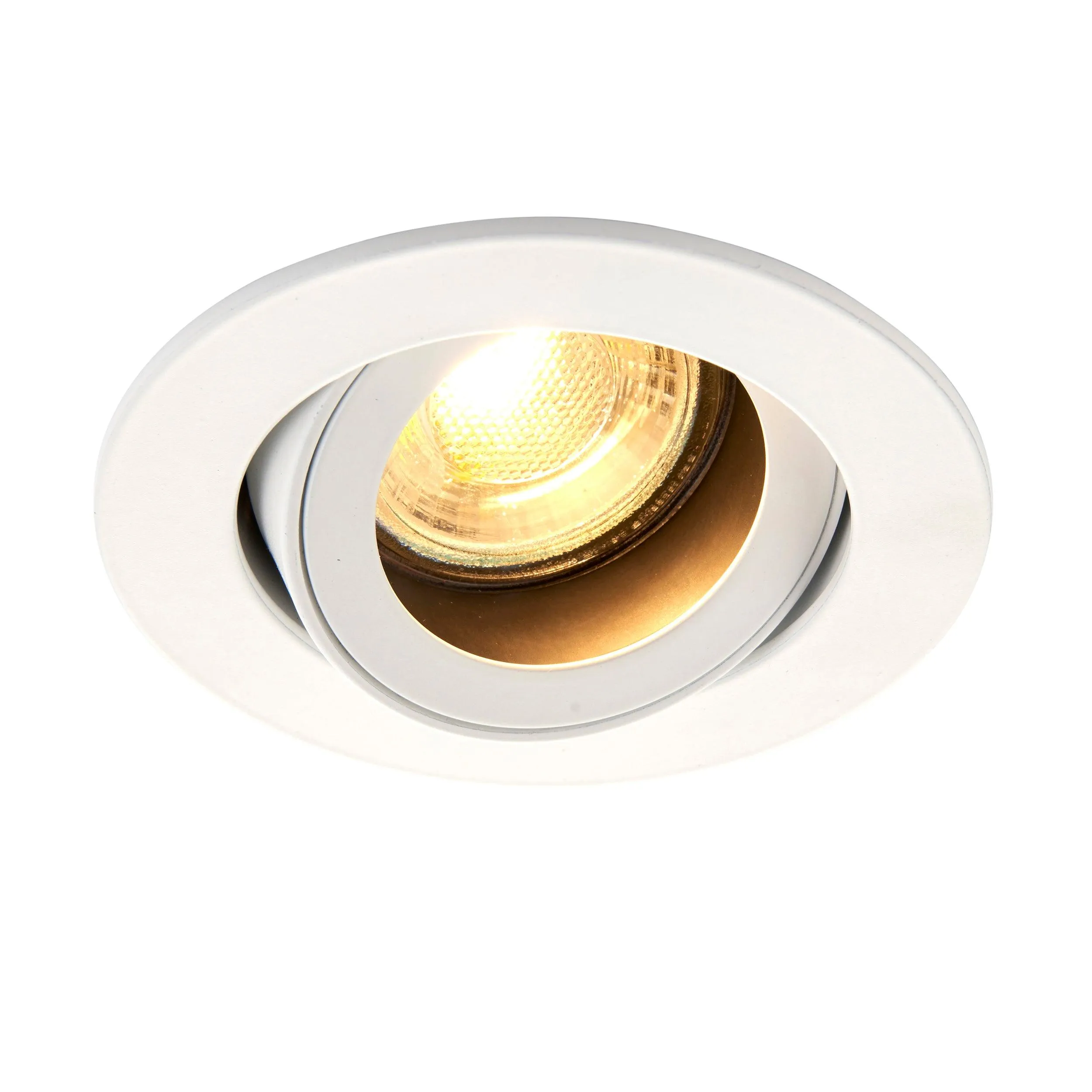 Cast Baffle Tilt White Recessed Adjustable Downlight 50W