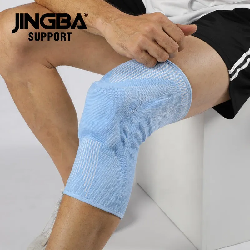 Compression Knee Sleeve with Silicone Spring Support and Patella Stabilizing Cushion