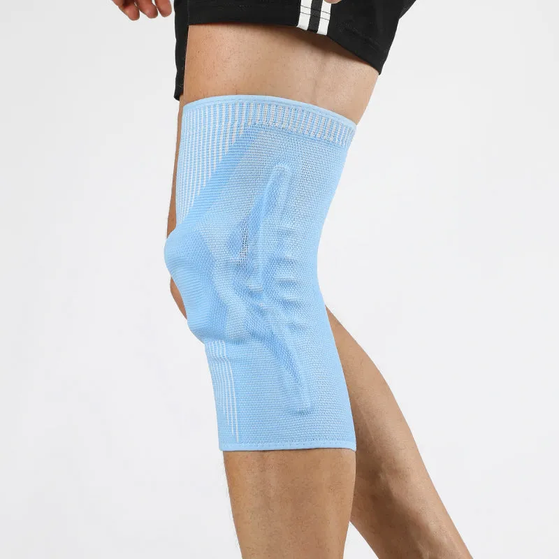 Compression Knee Sleeve with Silicone Spring Support and Patella Stabilizing Cushion