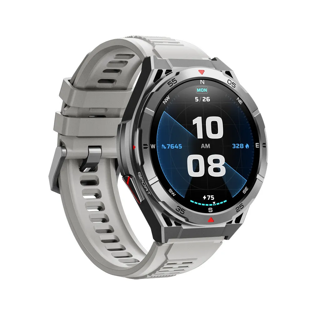 Dateoy K-Rex 4 Rugged Smartwatch - Dual-Band GPS, 150  Sports Modes, 480mAh Battery, Bluetooth Calling, AI Voice Assistant, 3 ATM Waterproof