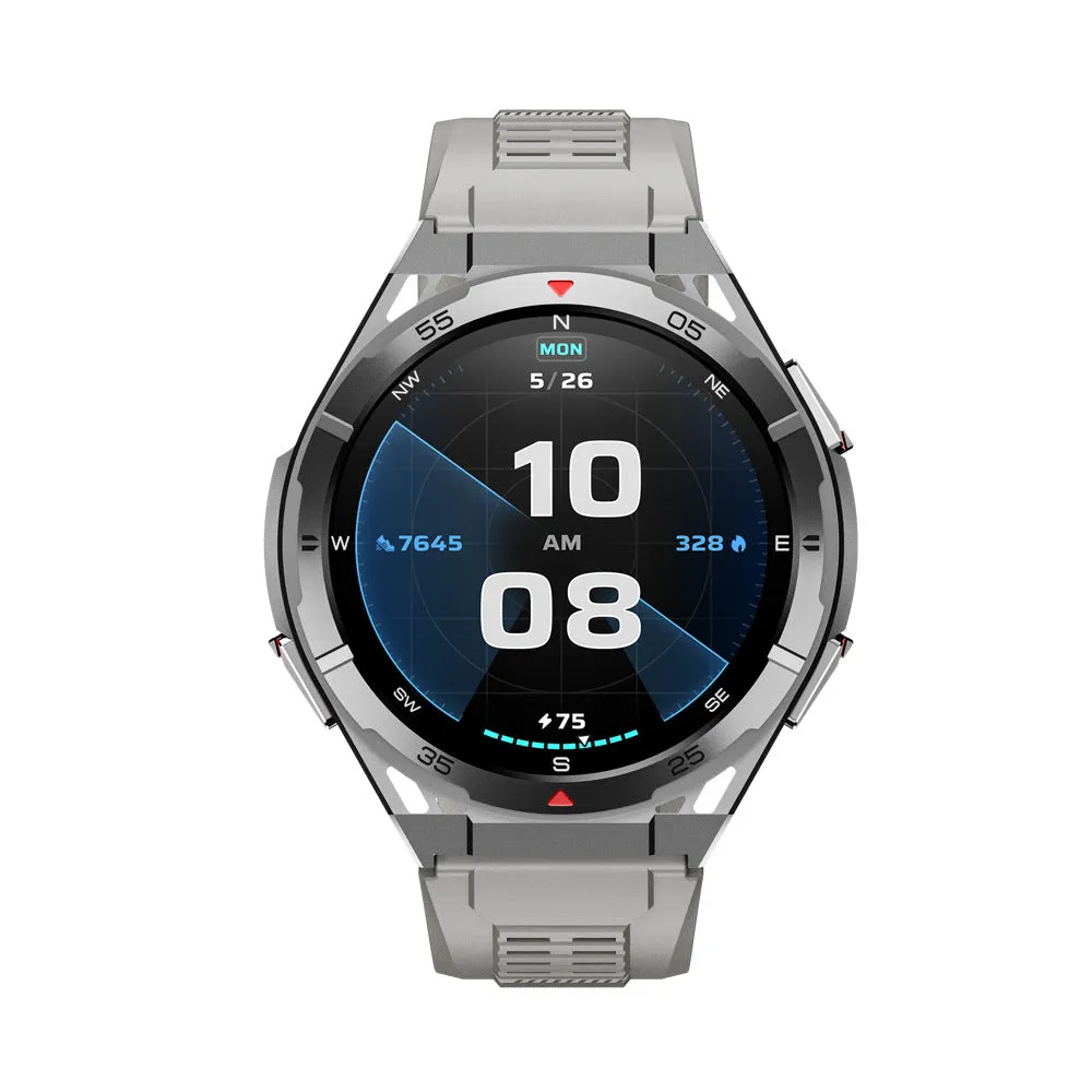 Dateoy K-Rex 4 Rugged Smartwatch - Dual-Band GPS, 150  Sports Modes, 480mAh Battery, Bluetooth Calling, AI Voice Assistant, 3 ATM Waterproof