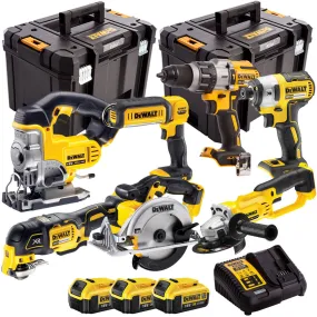 Dewalt 18V 7 Piece Power Tool Kit with 3 x 4.0Ah Batteries T4TKIT-858