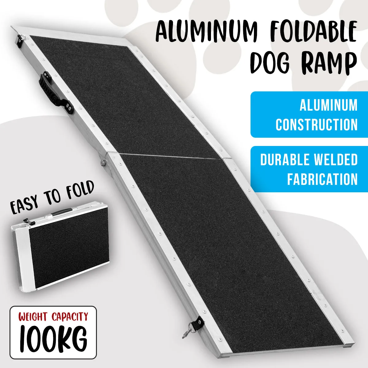 Dog Ramp  Foldable Aluminium- 122 x 38 cm