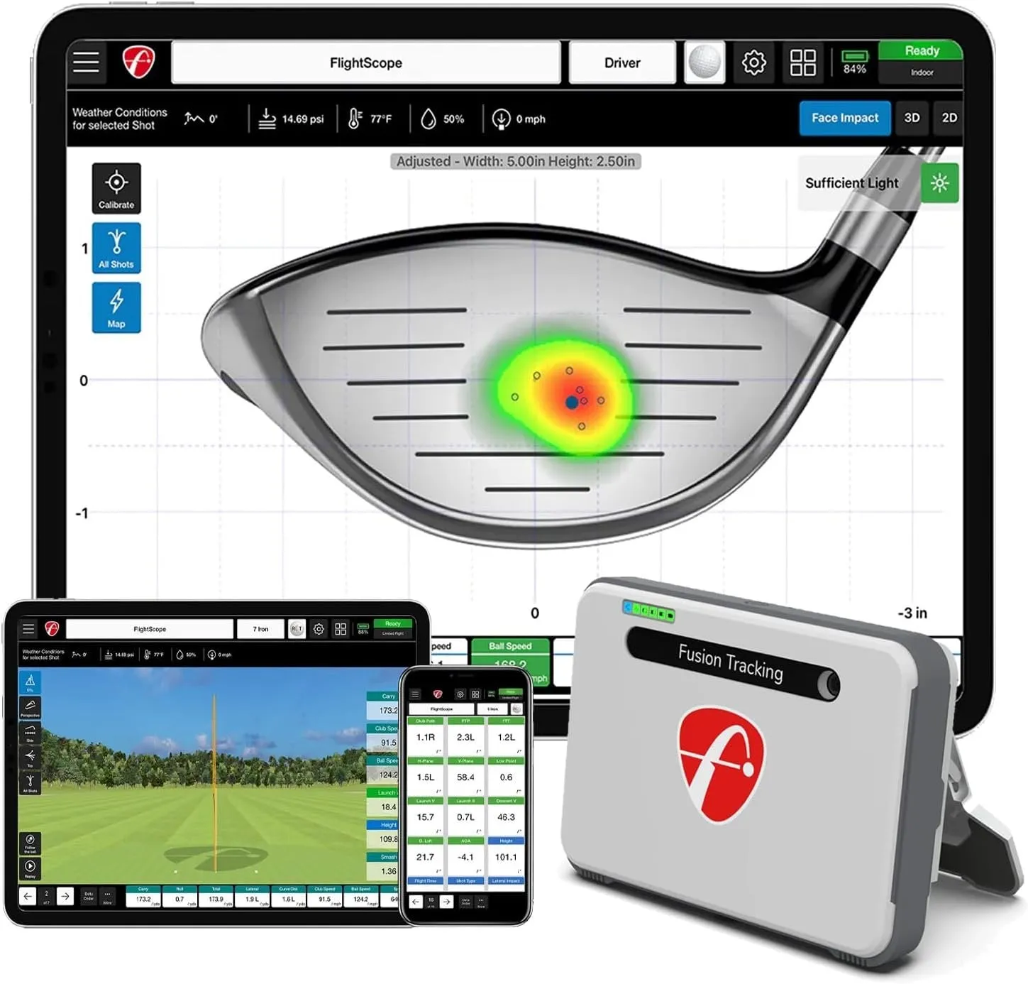 FlightScope Mevo Golf Simulator   GPS Golf Launch Monitor with Pro Package and Face Impact Software | 60 Complete Golf Data Parameters, 12 E6 Courses, and 17 Practice Ranges – for Indoor & Outdoor Use