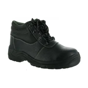 FS330 Unisex Leather Safety Boots Black