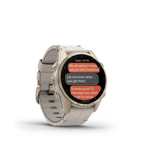 GARMIN Fenix 8 Amoled Sapphire soft gold stainless steel 43mm