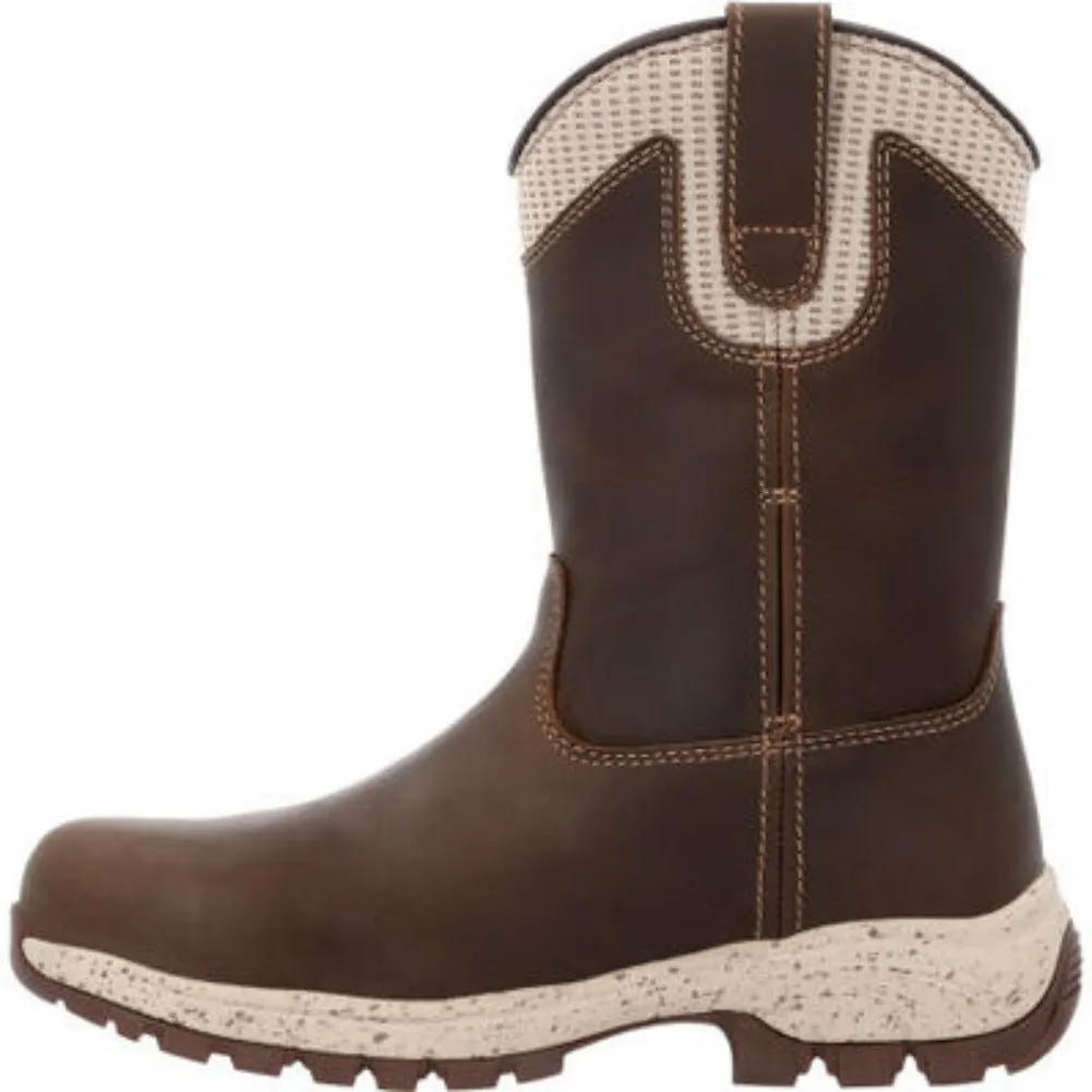 Georgia Boot Eagle Trail Women's Pull-on Alloy Toe Work Boots Gb00557 In Brown