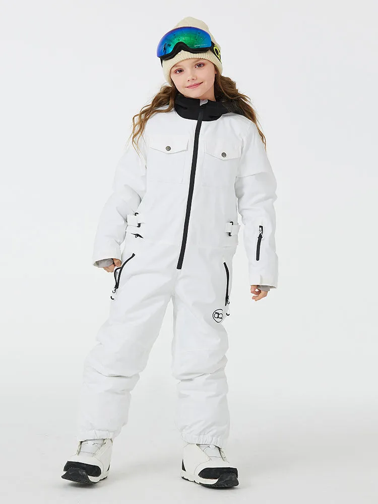 Kid's Unisex Mountain Explorer Waterproof One Piece Snow Suits