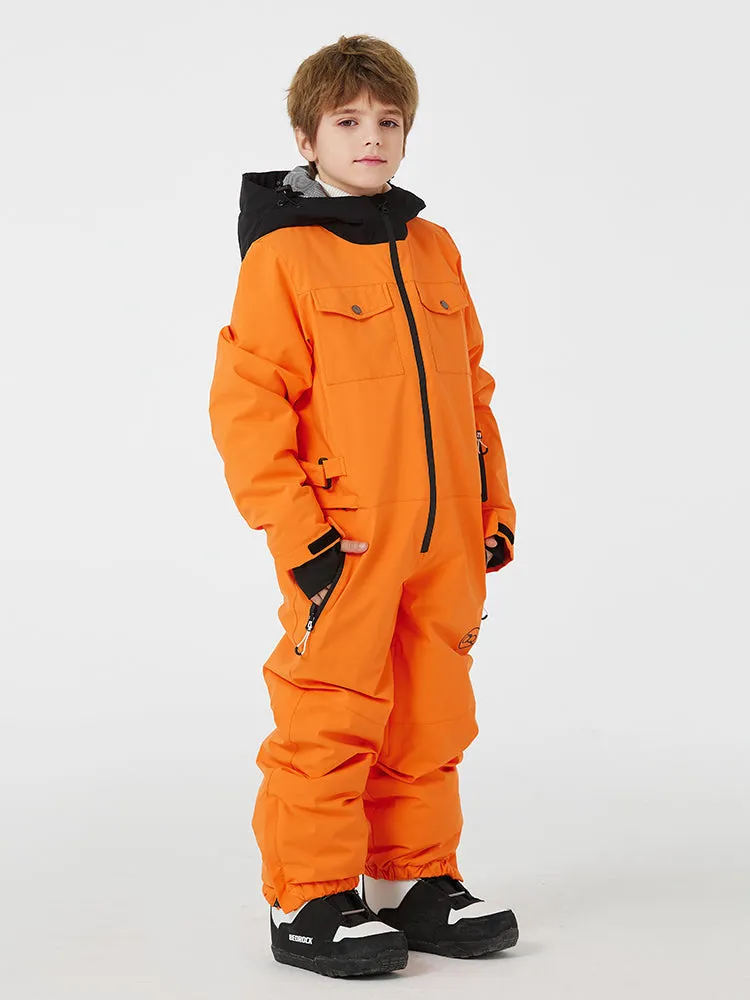 Kid's Unisex Mountain Explorer Waterproof One Piece Snow Suits