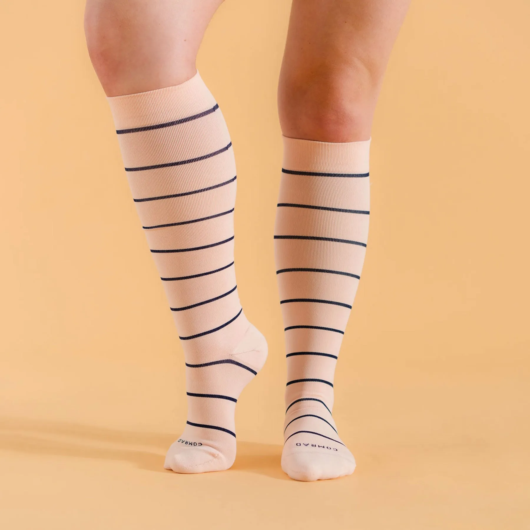 Knee-High Compression Socks – Stripes (20-30 mmHg)