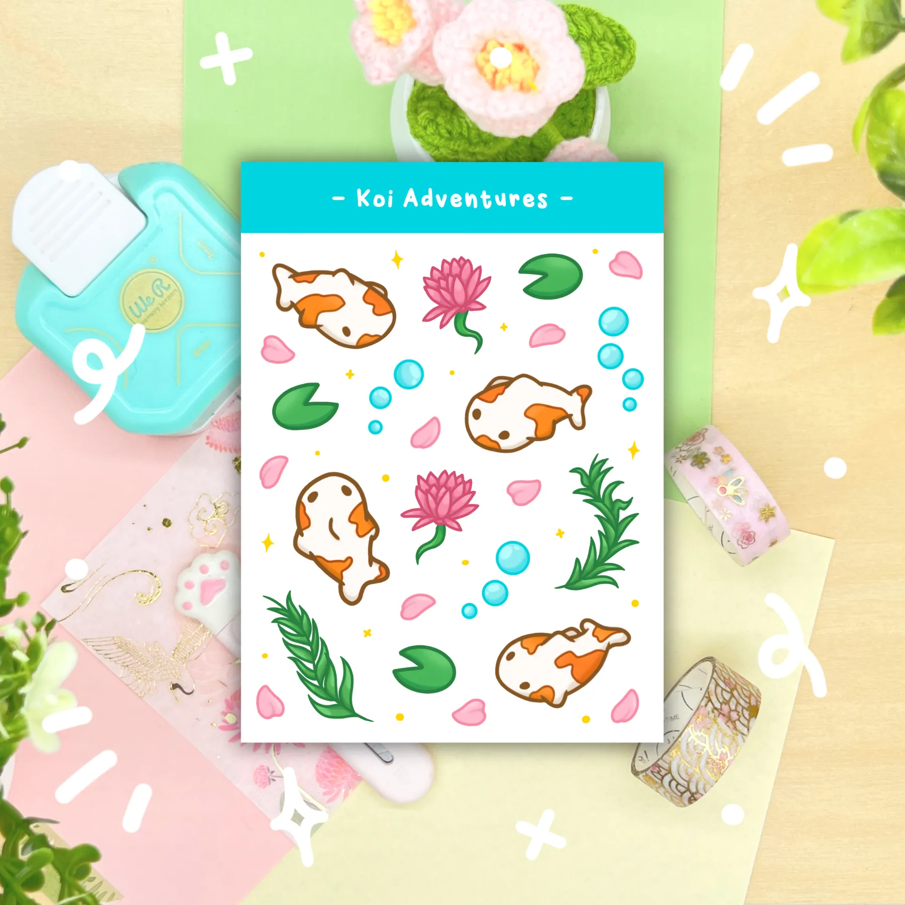 Koi Adventures Sticker Sheet