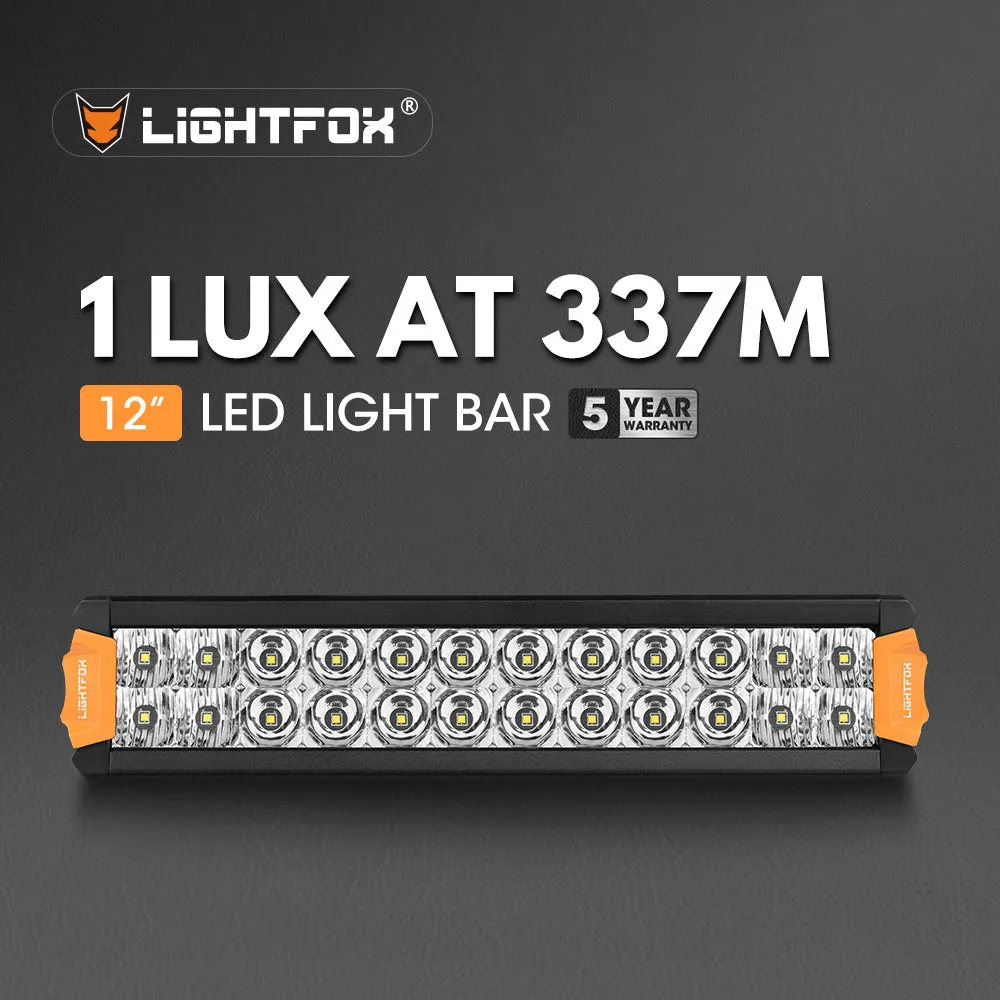 Lightfox 12" 20" 30" 40" Osram LED Light Bar Dual Rows Combo Beam Driving Lamp