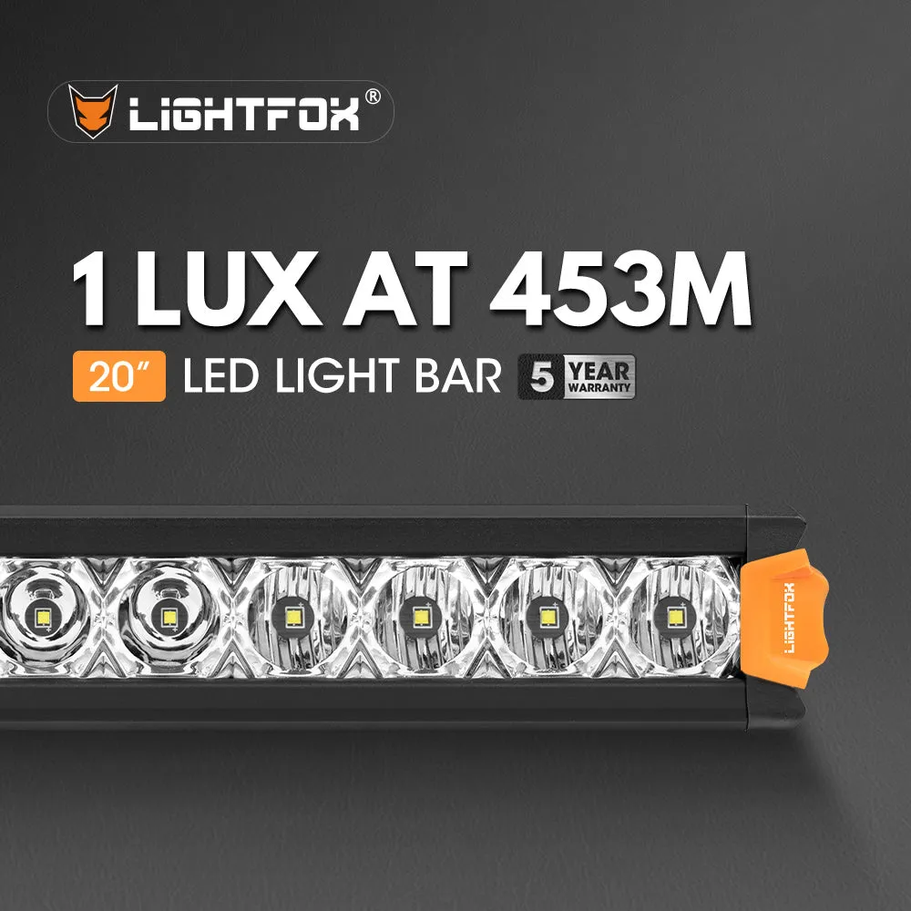 Lightfox 8" 14" 20" 28" 40" Osram LED Light Bar Single Row Flood Beam Offroad