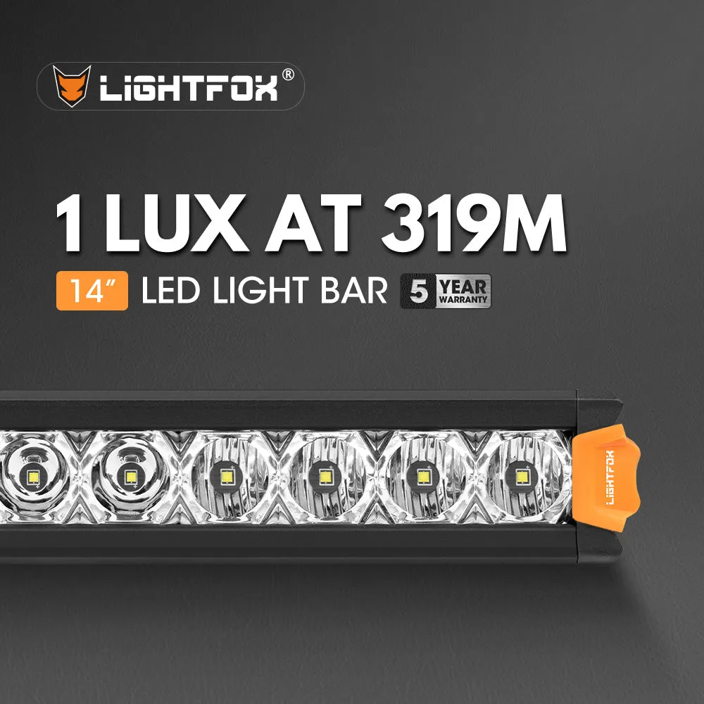 Lightfox 8" 14" 20" 28" 40" Osram LED Light Bar Single Row Flood Beam Offroad