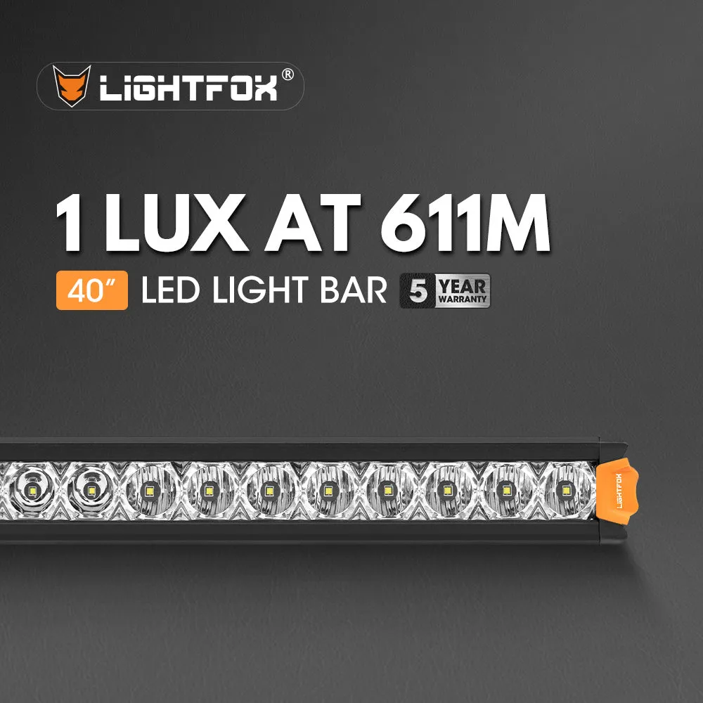 Lightfox 8" 14" 20" 28" 40" Osram LED Light Bar Single Row Flood Beam Offroad