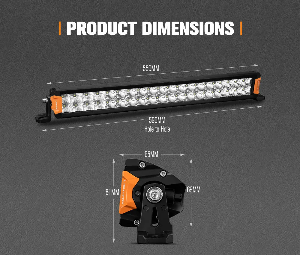 Lightfox Rigel Series 20inch LED Light Bar 1 Lux @ 509M IP68 15,096 Lumens